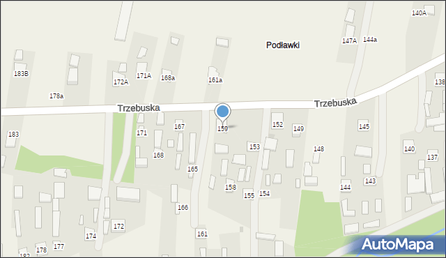 Trzebuska, Trzebuska, 159, mapa Trzebuska