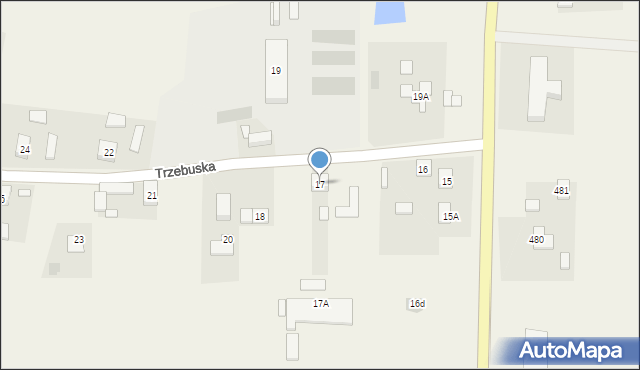 Trzebuska, Trzebuska, 17, mapa Trzebuska