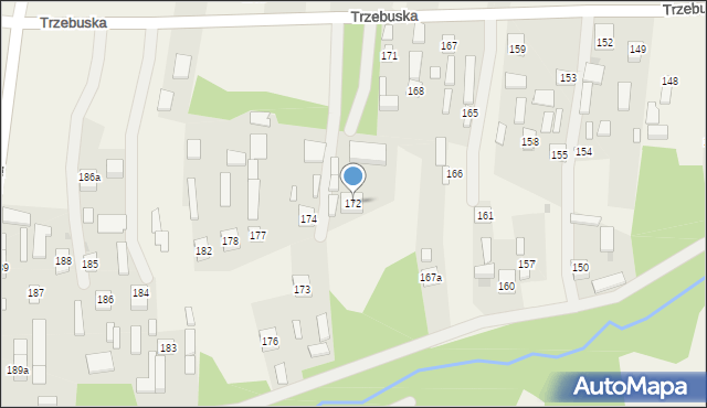 Trzebuska, Trzebuska, 172, mapa Trzebuska