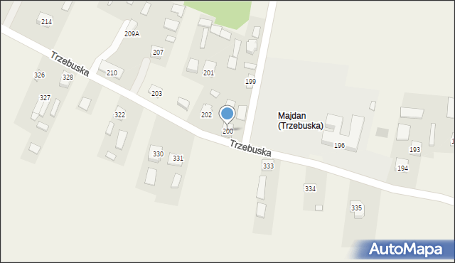 Trzebuska, Trzebuska, 200, mapa Trzebuska