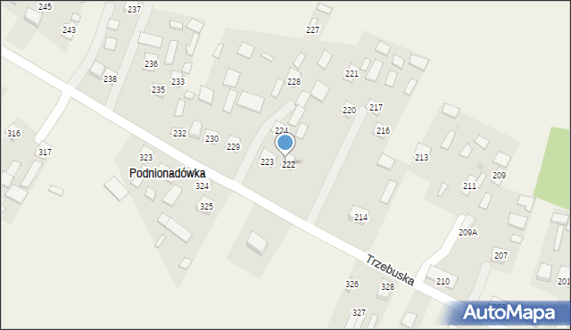 Trzebuska, Trzebuska, 222A, mapa Trzebuska