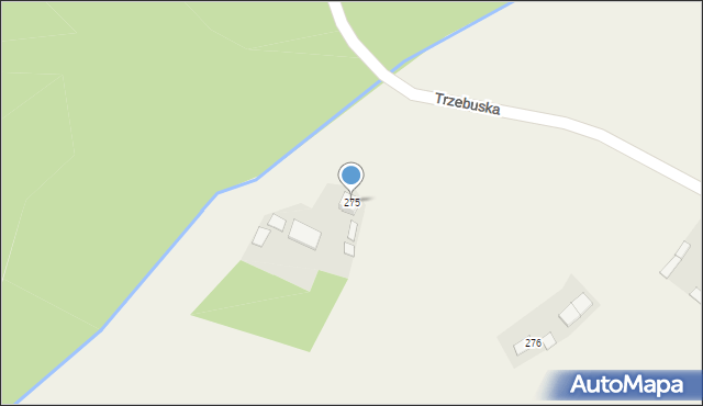 Trzebuska, Trzebuska, 275, mapa Trzebuska