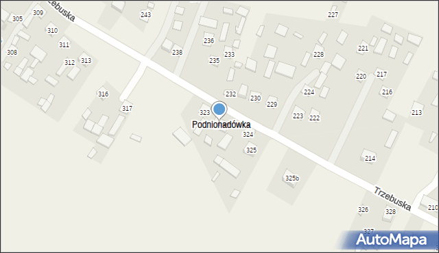 Trzebuska, Trzebuska, 324A, mapa Trzebuska