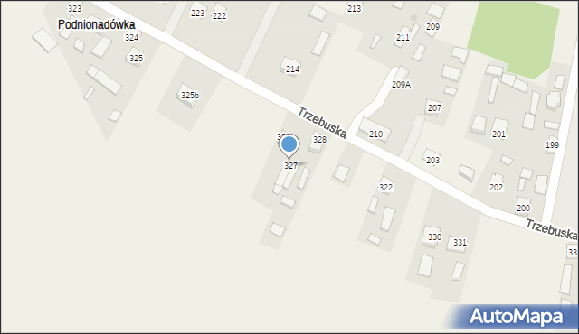 Trzebuska, Trzebuska, 327, mapa Trzebuska