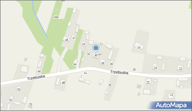 Trzebuska, Trzebuska, 40, mapa Trzebuska