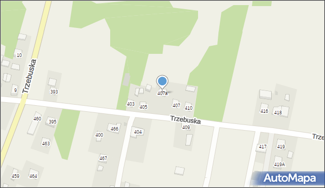 Trzebuska, Trzebuska, 407a, mapa Trzebuska