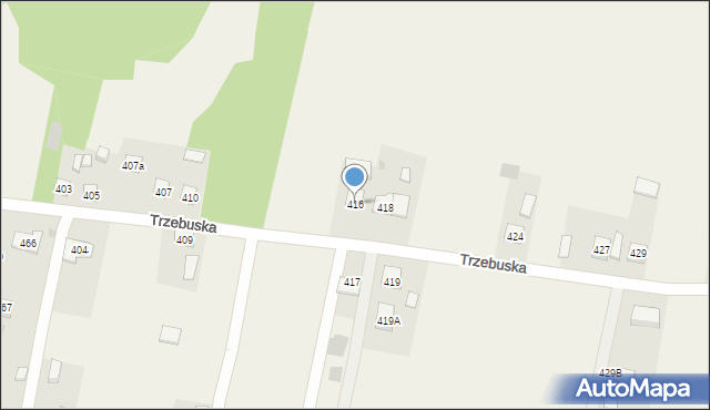 Trzebuska, Trzebuska, 416, mapa Trzebuska