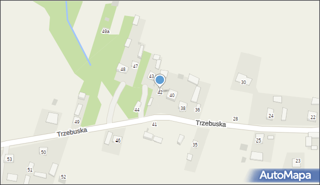 Trzebuska, Trzebuska, 42, mapa Trzebuska