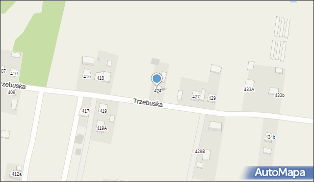 Trzebuska, Trzebuska, 424, mapa Trzebuska