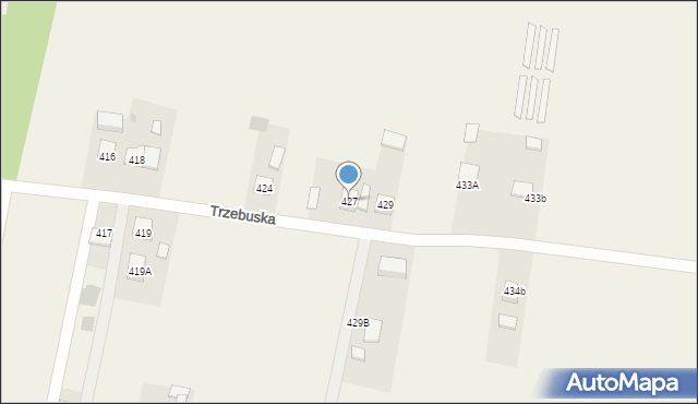 Trzebuska, Trzebuska, 427, mapa Trzebuska