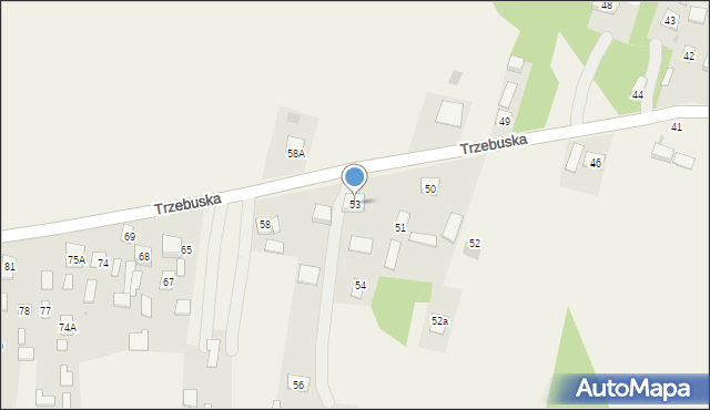 Trzebuska, Trzebuska, 53, mapa Trzebuska