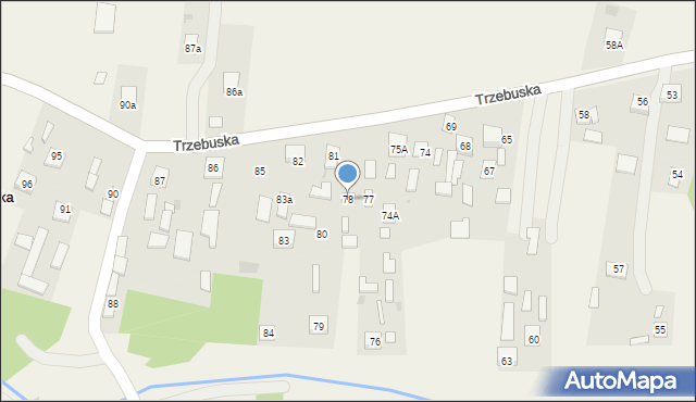 Trzebuska, Trzebuska, 78, mapa Trzebuska