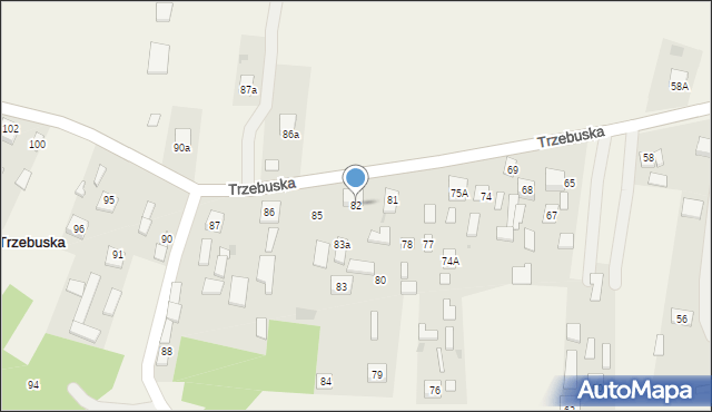 Trzebuska, Trzebuska, 82, mapa Trzebuska