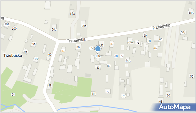 Trzebuska, Trzebuska, 83a, mapa Trzebuska