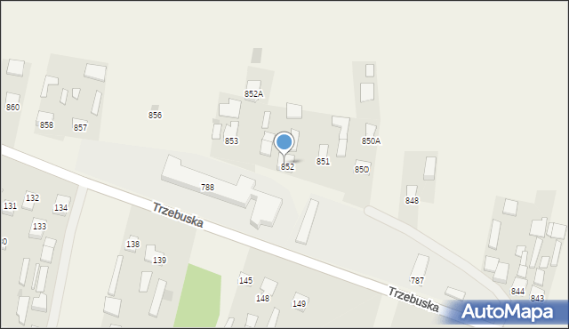 Trzebuska, Trzebuska, 852, mapa Trzebuska