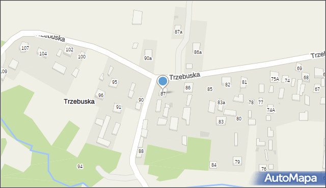 Trzebuska, Trzebuska, 87, mapa Trzebuska