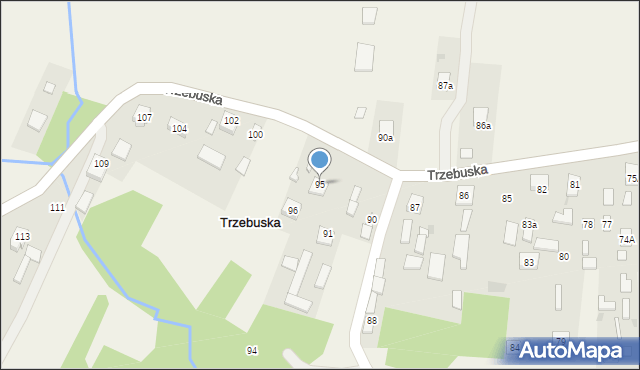 Trzebuska, Trzebuska, 95, mapa Trzebuska