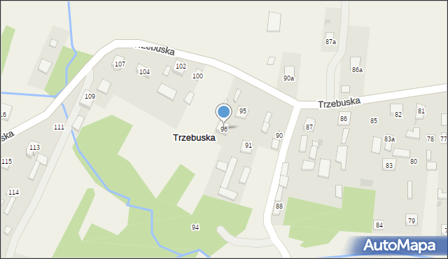 Trzebuska, Trzebuska, 96, mapa Trzebuska