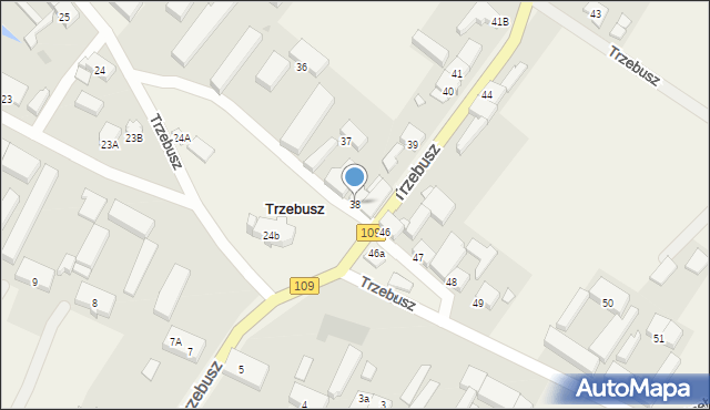 Trzebusz, Trzebusz, 38, mapa Trzebusz