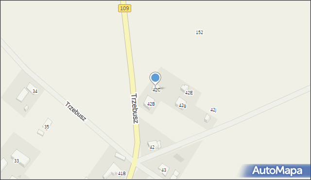 Trzebusz, Trzebusz, 42C, mapa Trzebusz