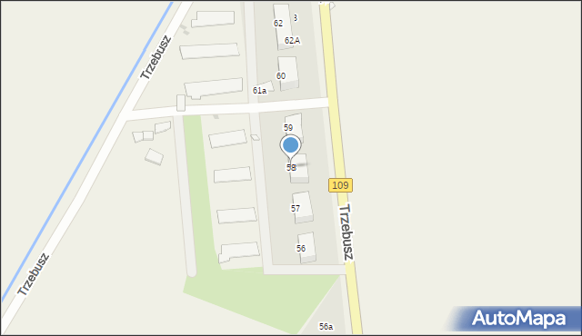 Trzebusz, Trzebusz, 58, mapa Trzebusz