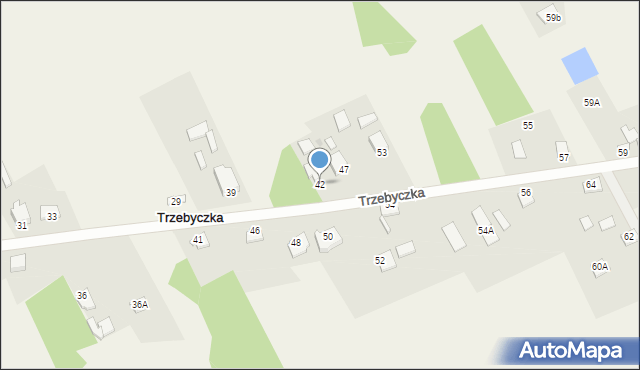 Trzebyczka, Trzebyczka, 42, mapa Trzebyczka