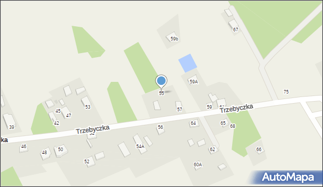 Trzebyczka, Trzebyczka, 55, mapa Trzebyczka