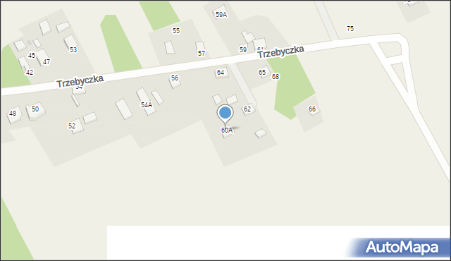 Trzebyczka, Trzebyczka, 60A, mapa Trzebyczka