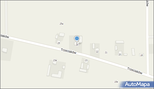 Trzeciaków, Trzeciaków, 24, mapa Trzeciaków