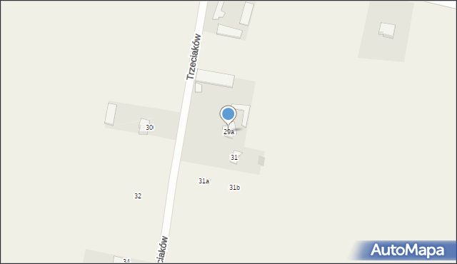 Trzeciaków, Trzeciaków, 29a, mapa Trzeciaków