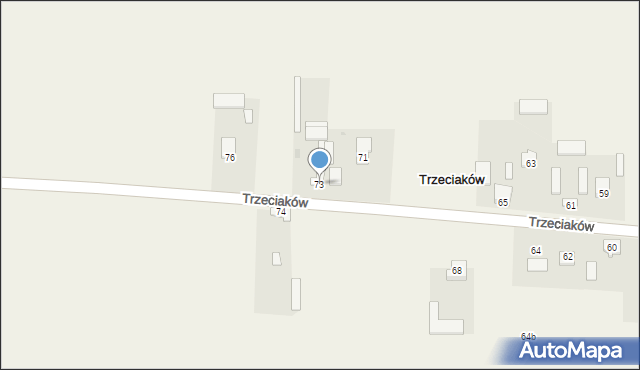 Trzeciaków, Trzeciaków, 73, mapa Trzeciaków