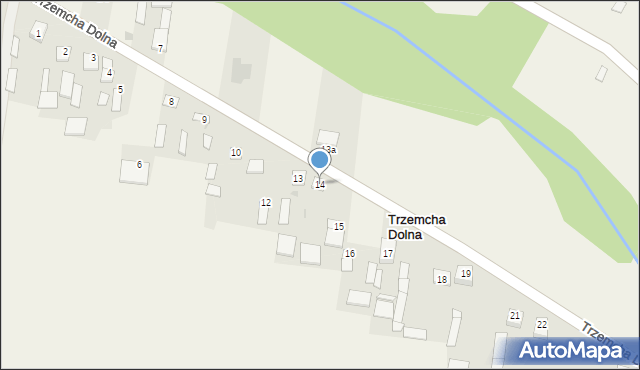 Trzemcha Dolna, Trzemcha Dolna, 14, mapa Trzemcha Dolna