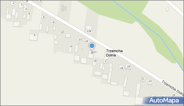 Trzemcha Dolna, Trzemcha Dolna, 15, mapa Trzemcha Dolna