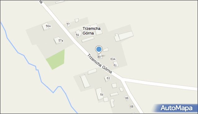 Trzemcha Górna, Trzemcha Górna, 60, mapa Trzemcha Górna