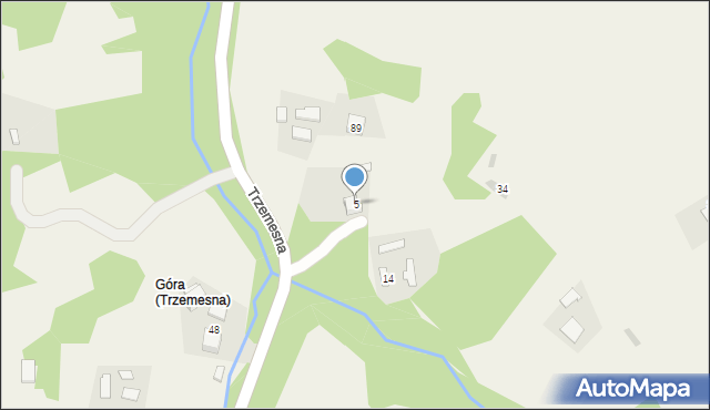 Trzemesna, Trzemesna, 5, mapa Trzemesna