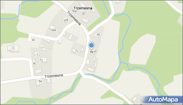 Trzemesna, Trzemesna, 58, mapa Trzemesna