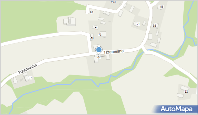 Trzemesna, Trzemesna, 64, mapa Trzemesna