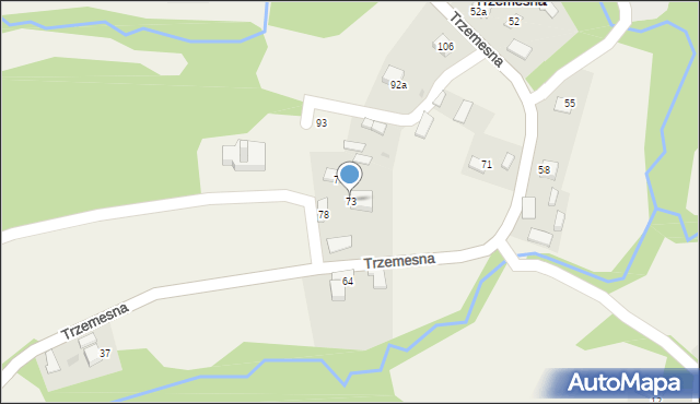 Trzemesna, Trzemesna, 73, mapa Trzemesna