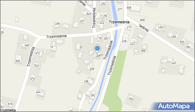 Trzemeśnia, Trzemeśnia, 116, mapa Trzemeśnia