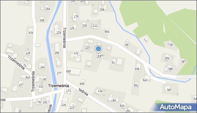 Trzemeśnia, Trzemeśnia, 119, mapa Trzemeśnia