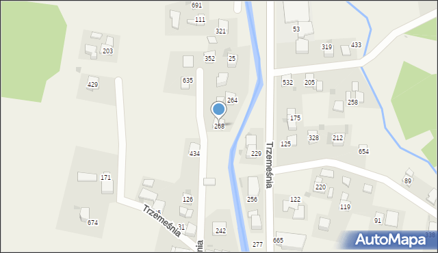 Trzemeśnia, Trzemeśnia, 268, mapa Trzemeśnia