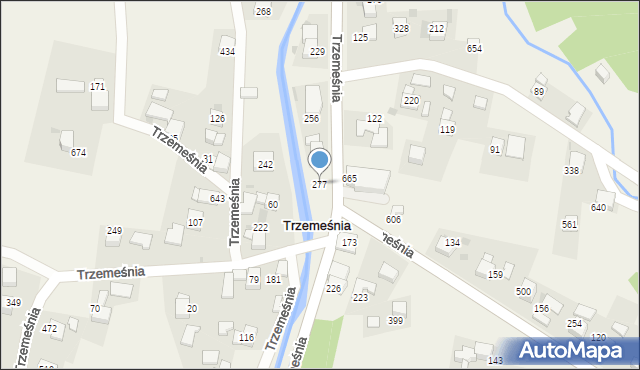 Trzemeśnia, Trzemeśnia, 277, mapa Trzemeśnia