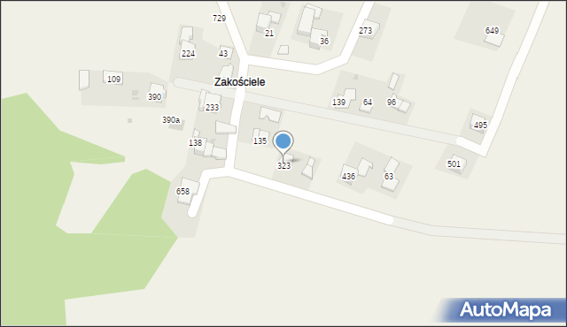 Trzemeśnia, Trzemeśnia, 323, mapa Trzemeśnia