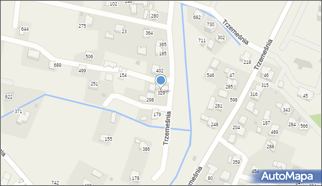 Trzemeśnia, Trzemeśnia, 329, mapa Trzemeśnia