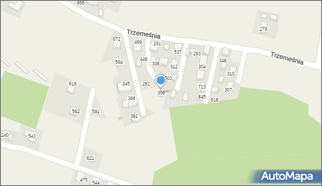 Trzemeśnia, Trzemeśnia, 336, mapa Trzemeśnia