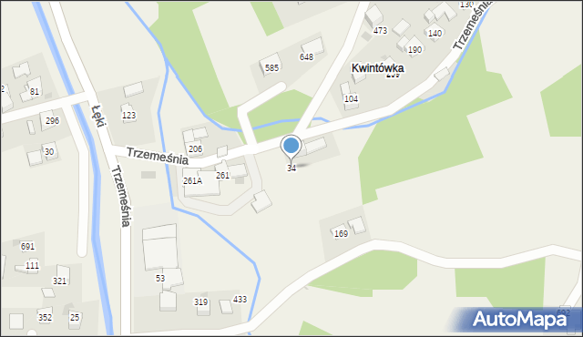 Trzemeśnia, Trzemeśnia, 34, mapa Trzemeśnia