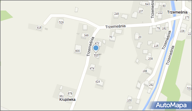 Trzemeśnia, Trzemeśnia, 510, mapa Trzemeśnia