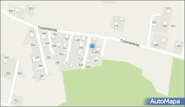 Trzemeśnia, Trzemeśnia, 657, mapa Trzemeśnia