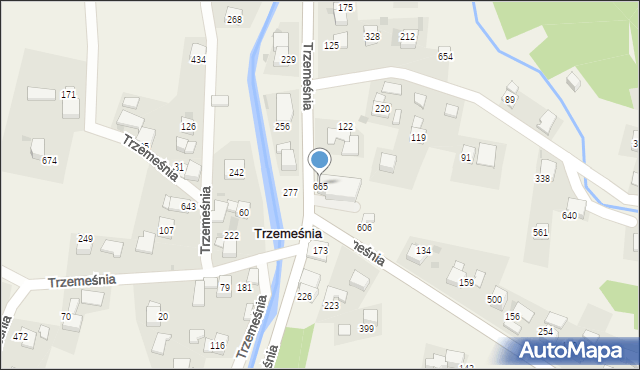 Trzemeśnia, Trzemeśnia, 665, mapa Trzemeśnia