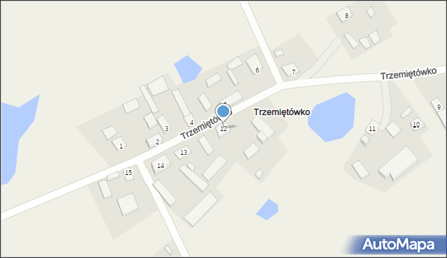 Trzemiętówko, Trzemiętówko, 12, mapa Trzemiętówko